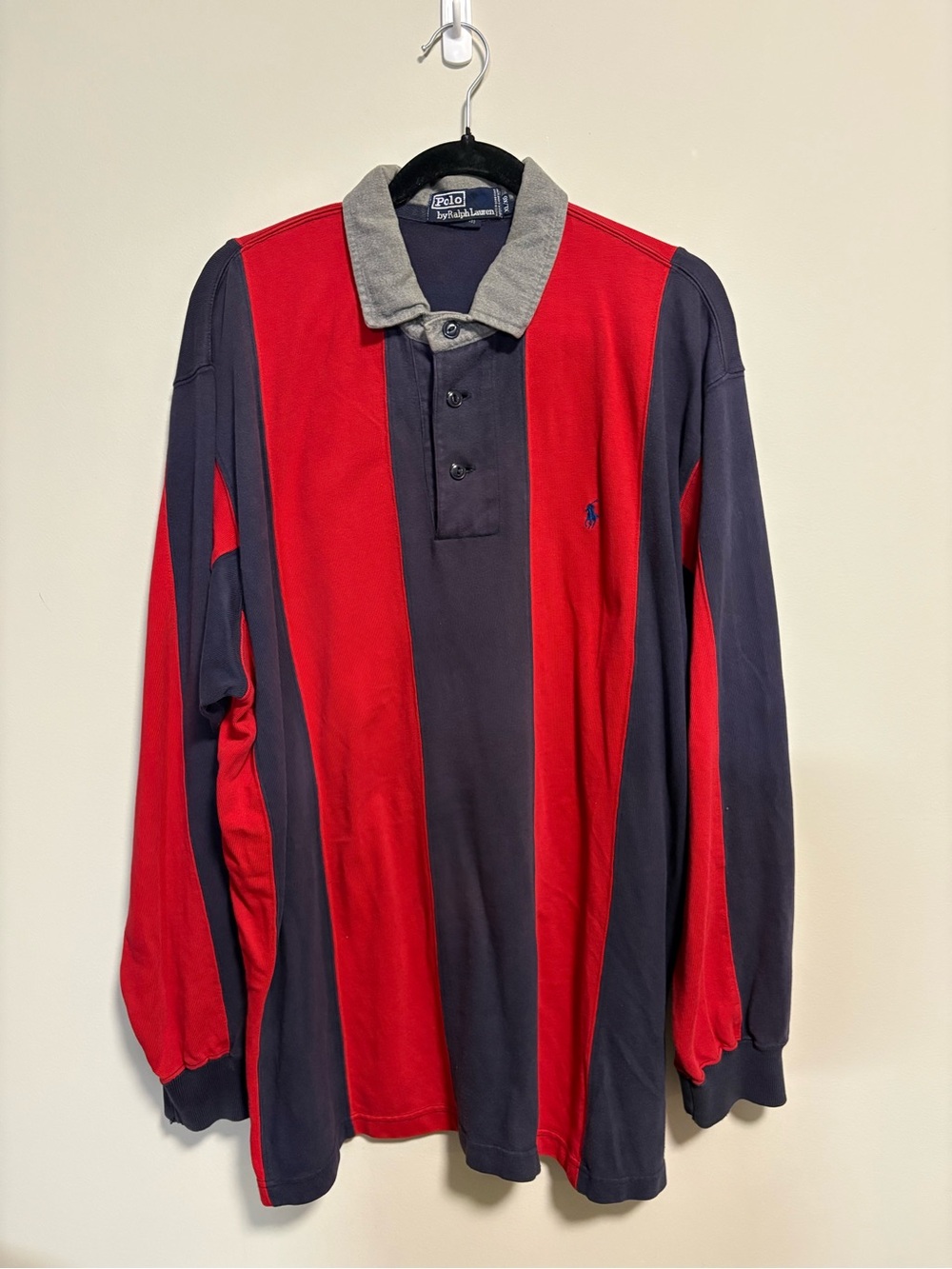 Vintage Polo Ralph Lauren Rugby Shirt Size XL Striped Long Sleeve